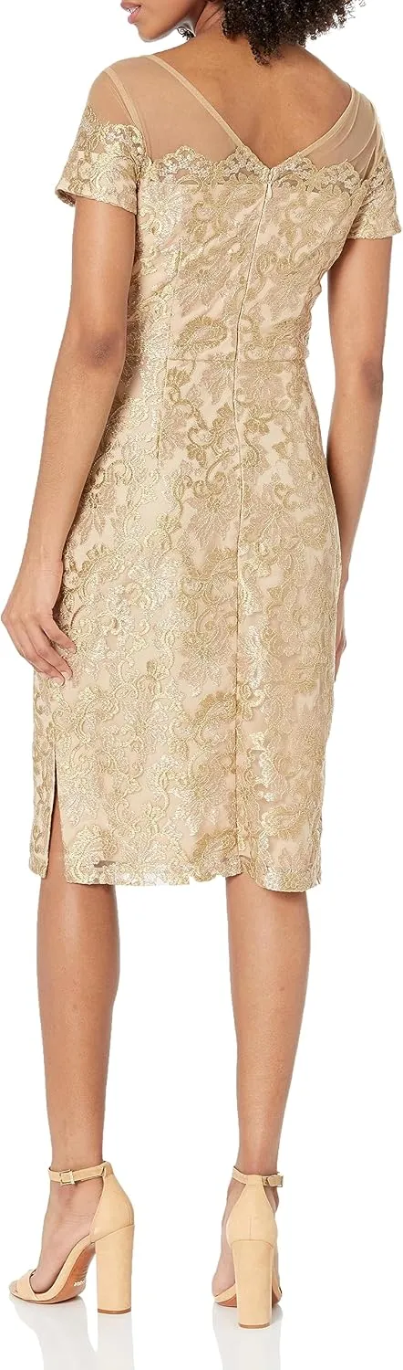 JS Collections Women's Taylor Scallop Cocktail Dress