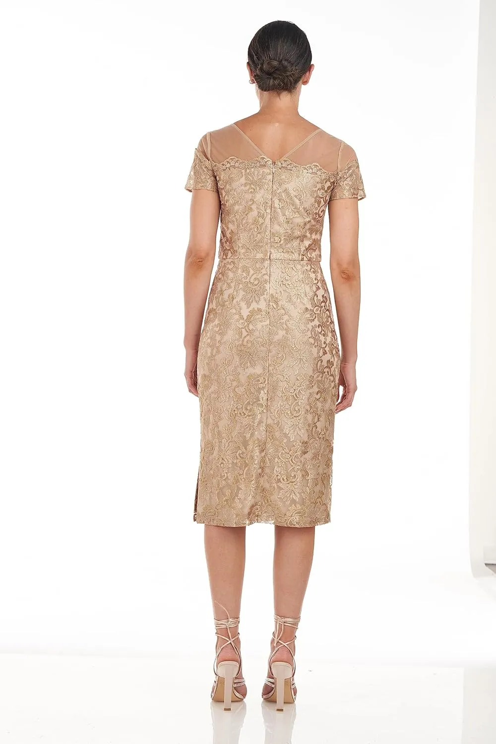 JS Collections Women's Taylor Scallop Cocktail Dress