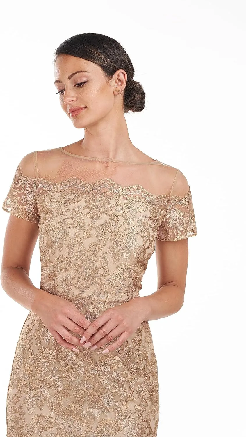 JS Collections Women's Taylor Scallop Cocktail Dress