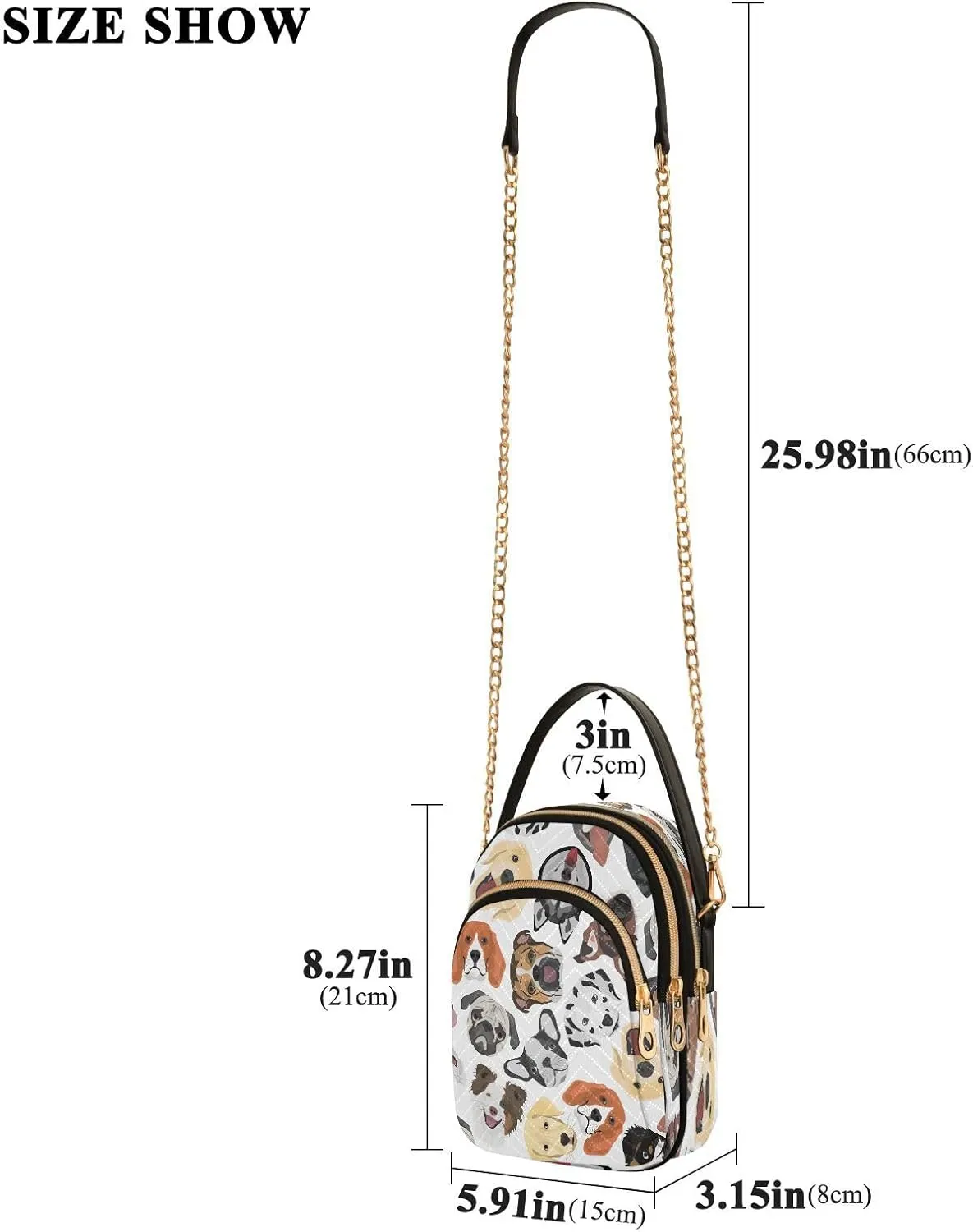 JSTEL Small Crossbody Bag for Women with Compartments,Long Strap Crossbody Purse Polyester Phone Purse Wallet