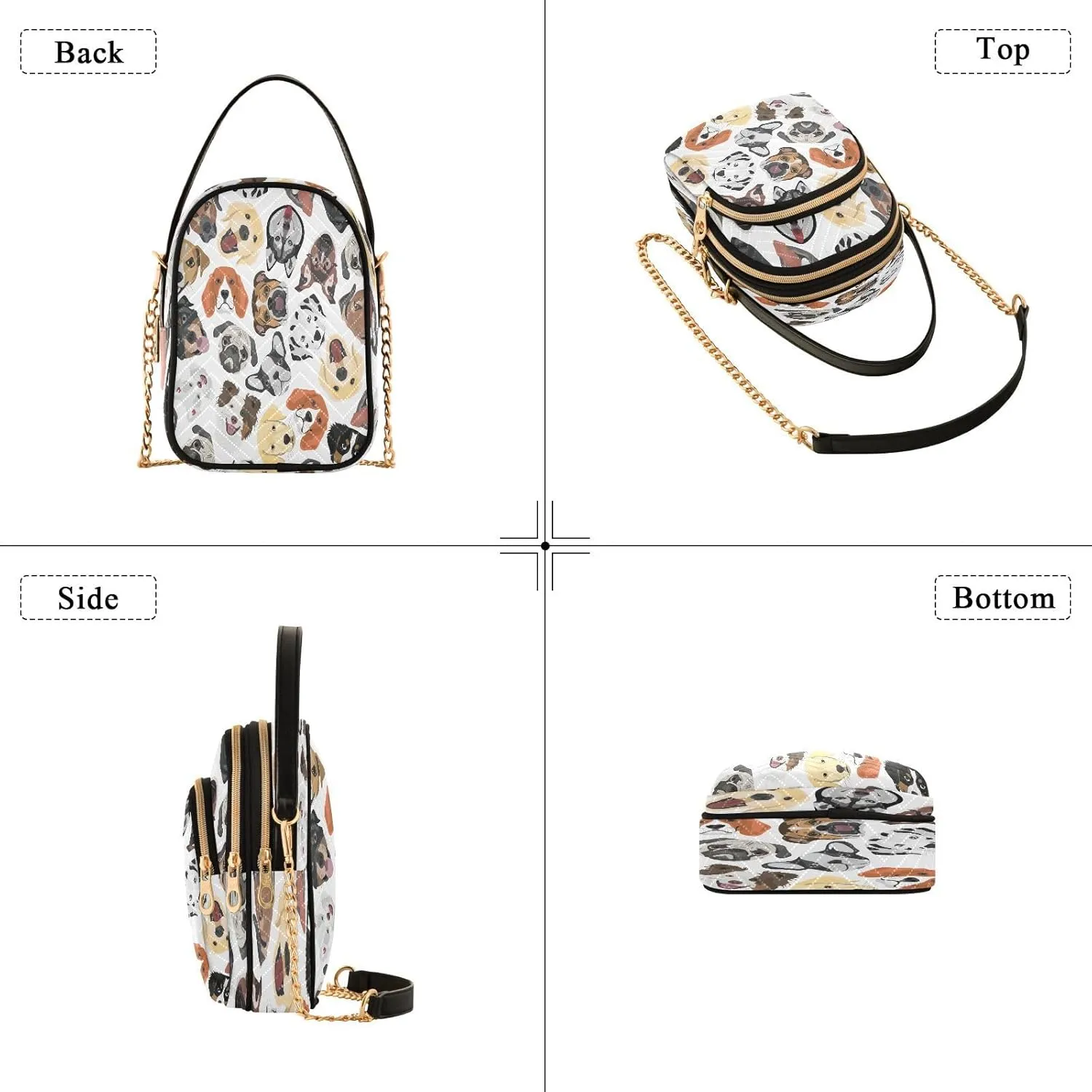 JSTEL Small Crossbody Bag for Women with Compartments,Long Strap Crossbody Purse Polyester Phone Purse Wallet