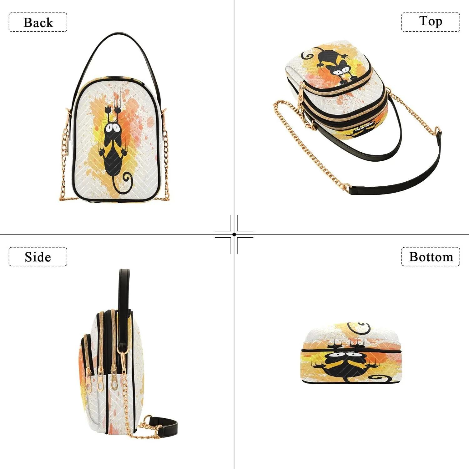 JSTEL Small Crossbody Bag for Women with Compartments,Long Strap Crossbody Purse Polyester Phone Purse Wallet