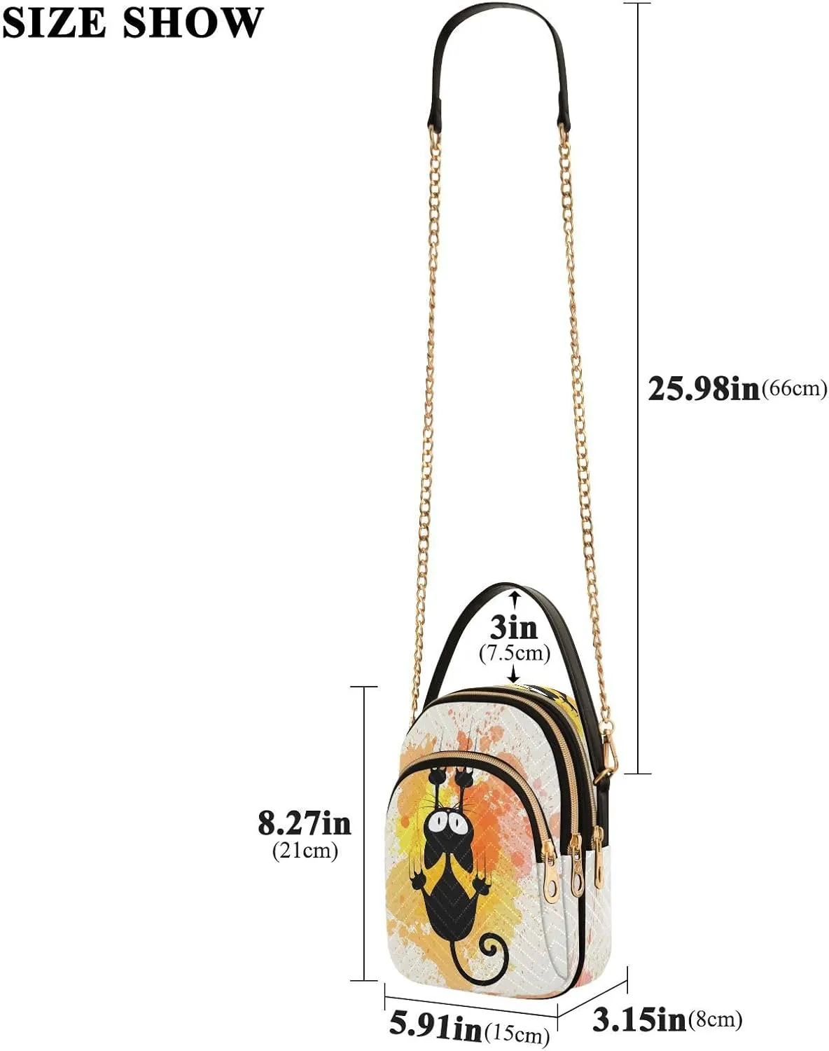 JSTEL Small Crossbody Bag for Women with Compartments,Long Strap Crossbody Purse Polyester Phone Purse Wallet