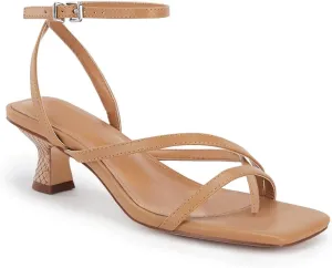 Juliet Holy Womens Strappy Sandals Kitten Heel Open Toe Slingback Ankle Strap Wedding Party Summer Heeled Sandals