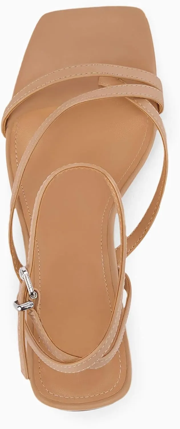 Juliet Holy Womens Strappy Sandals Kitten Heel Open Toe Slingback Ankle Strap Wedding Party Summer Heeled Sandals