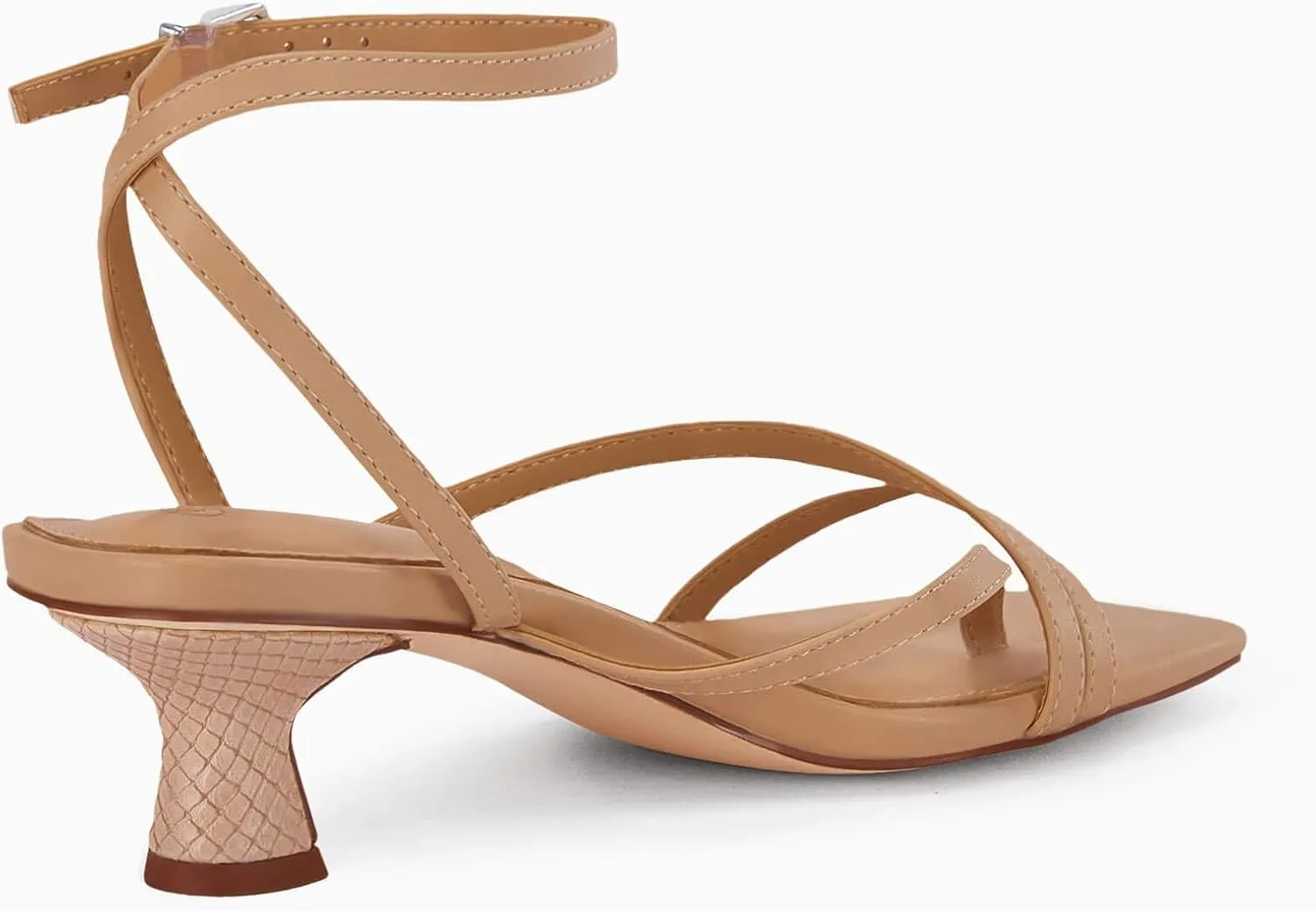 Juliet Holy Womens Strappy Sandals Kitten Heel Open Toe Slingback Ankle Strap Wedding Party Summer Heeled Sandals