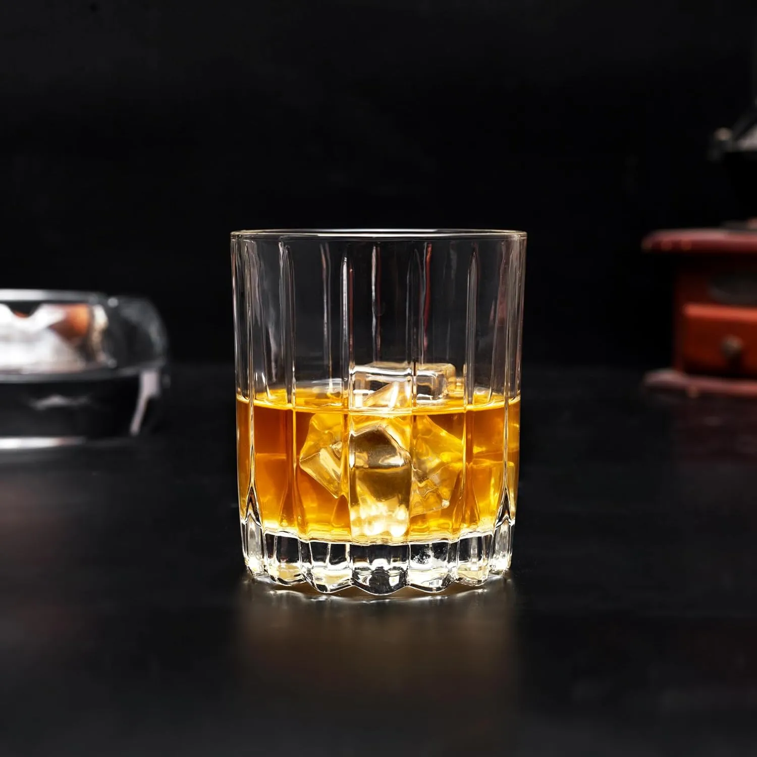 KANARS Old Fashioned Whiskey Glasses Set of 2-10 Oz Crystal Rocks Glasses for Bourbon Cocktail Scotch Snifter Malt Cognac - Unique Men Gift