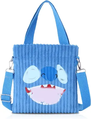 Kawaii Plush Handbag Crossbody Bag Shoulder Bag Cute Cartoon Ohana Tote Bag Purse Shopping Bag for Women (Bao sdq 2404)