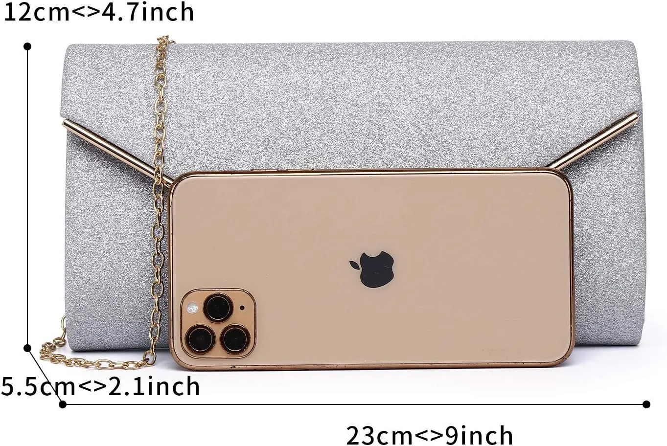 Labair Shining Envelope Clutch Purses for Women Evening Purses and Clutches For Wedding Party.