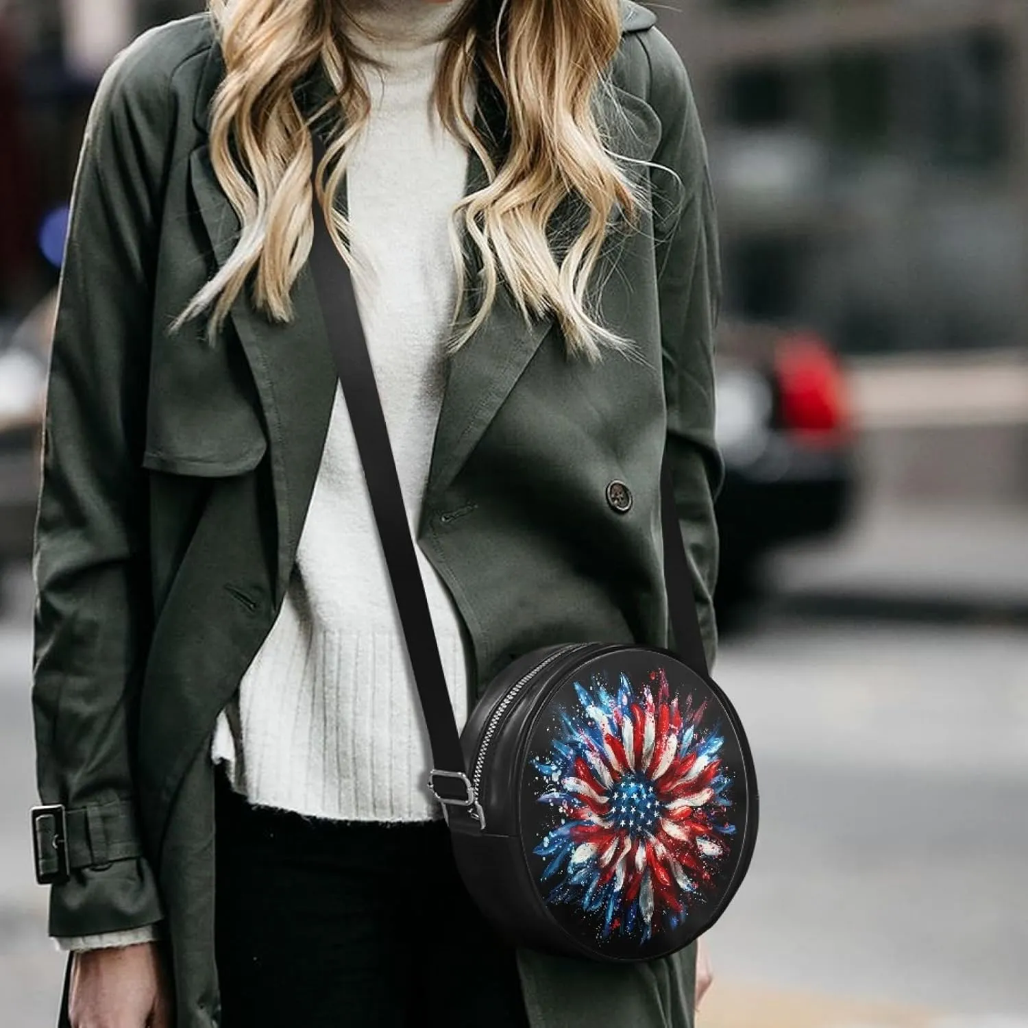 Ladies Cirlcle Crossbody Bag Women Cross Body Bag Adults Chest Bag