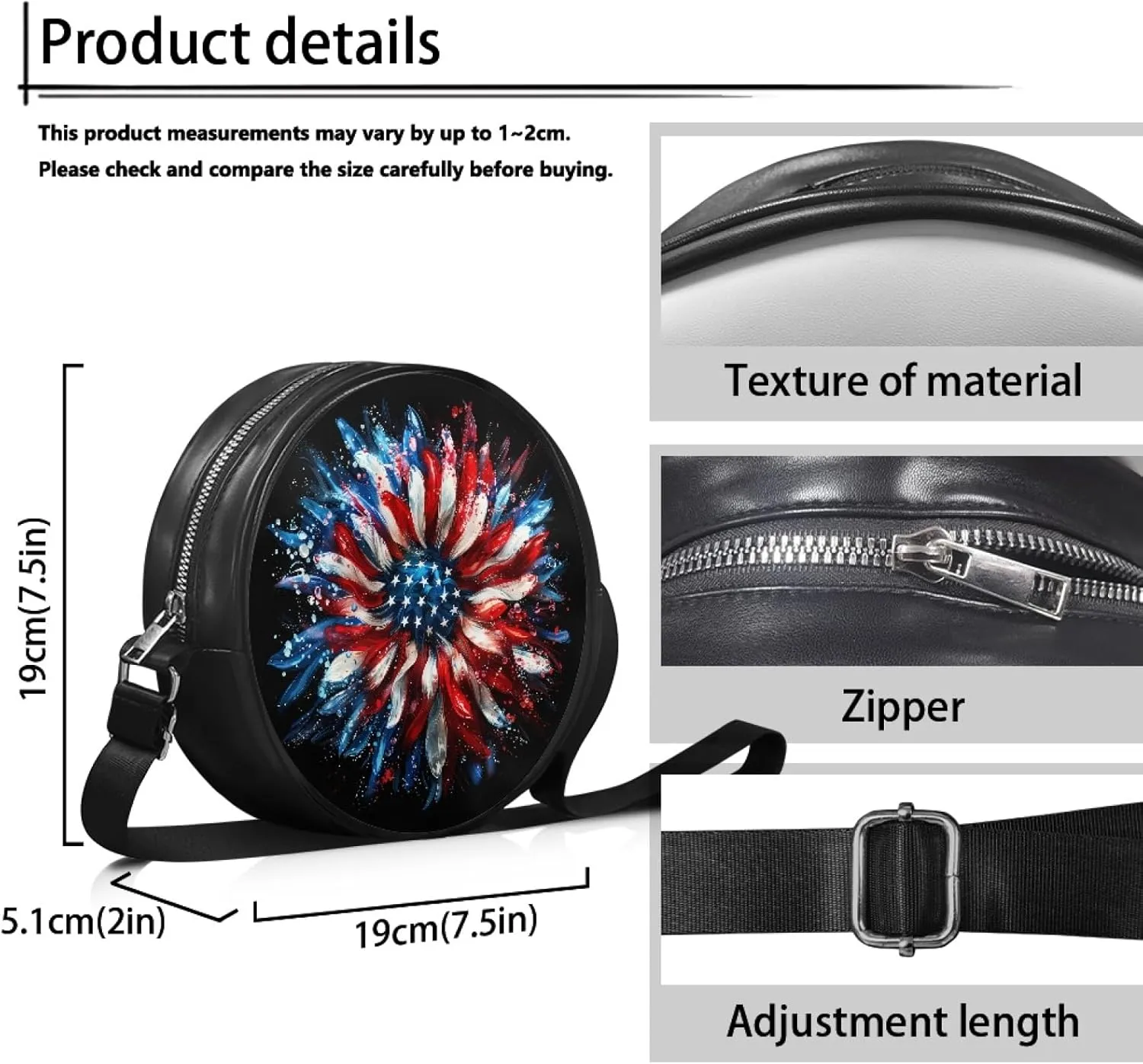 Ladies Cirlcle Crossbody Bag Women Cross Body Bag Adults Chest Bag