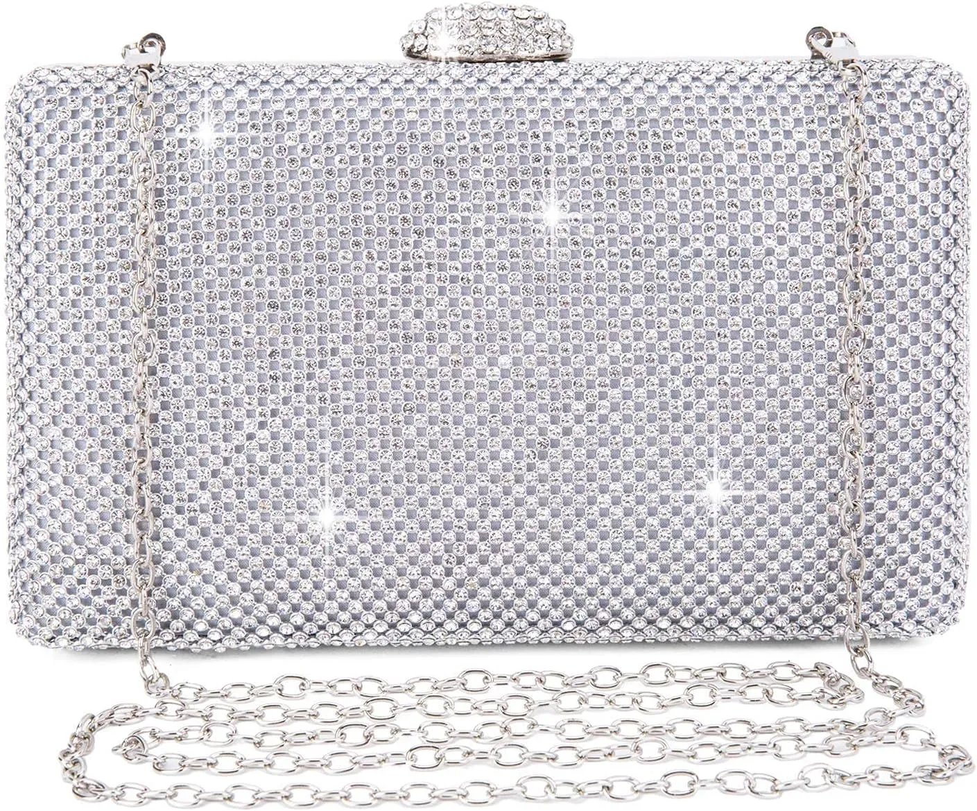 Ladies Sparkly Rhinestones Evening Clutches Women's Crystal Diamante Evening Bag Prom Wedding Handbag Party Purse