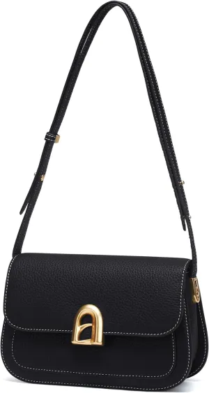 LAFESTIN Genuine Leather Shoulder Bag for Women with Adjustable Strap - Stylish Crossbody Purse Designer Handbags for Women