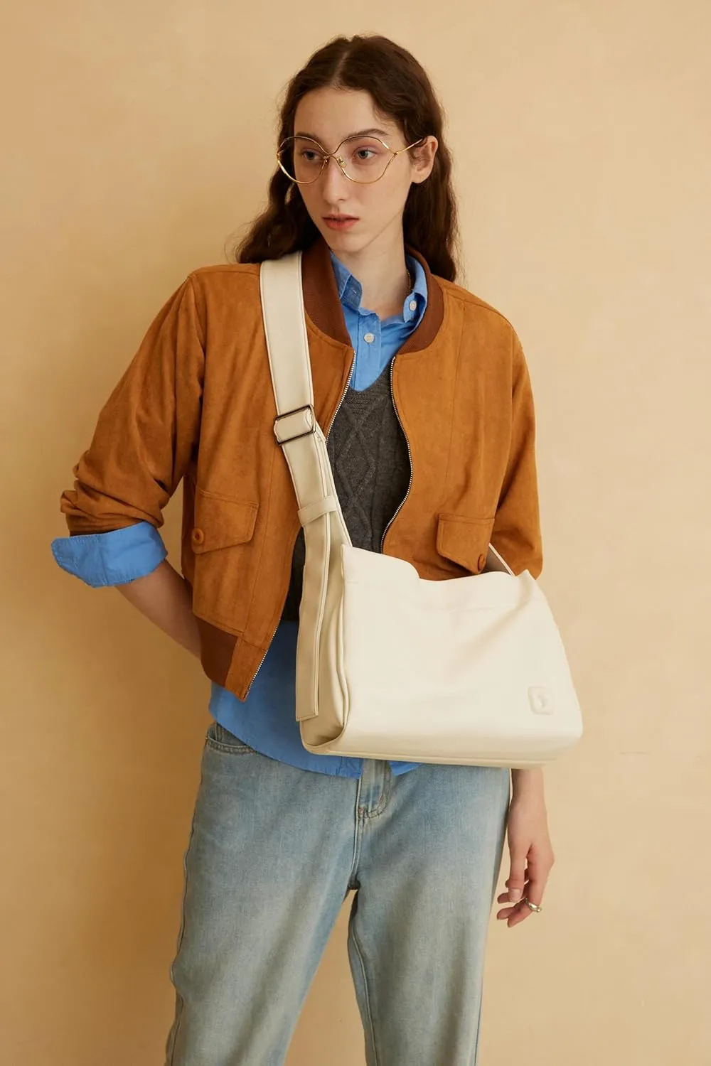 LAFESTIN PU Leather Shoulder Bag For Women - Stylish Women's Shoulder Handbags with Adjustable Strap, Drawstring Closure