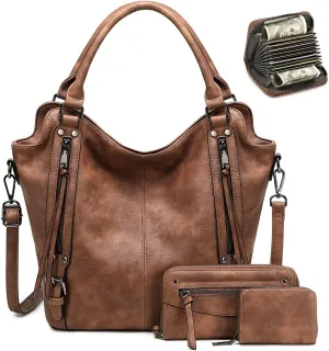 lapsting Hobo Bags for Women Handbags Purse Ladies Boho Shoulder Bag Crossbody Purses Faux Leather