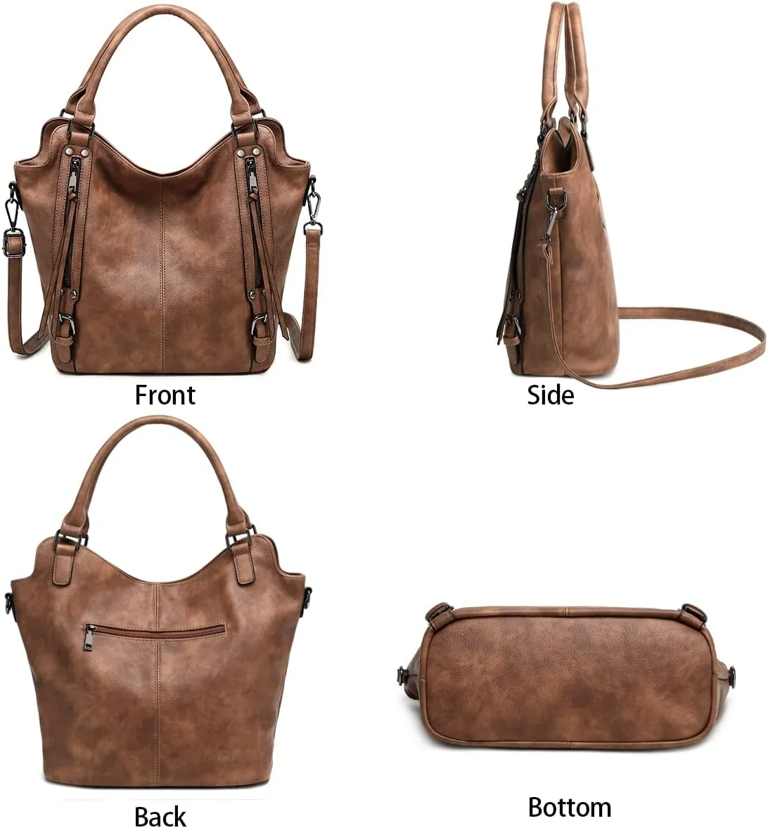 lapsting Hobo Bags for Women Handbags Purse Ladies Boho Shoulder Bag Crossbody Purses Faux Leather