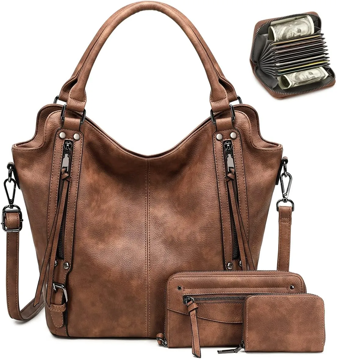 lapsting Hobo Bags for Women Handbags Purse Ladies Boho Shoulder Bag Crossbody Purses Faux Leather