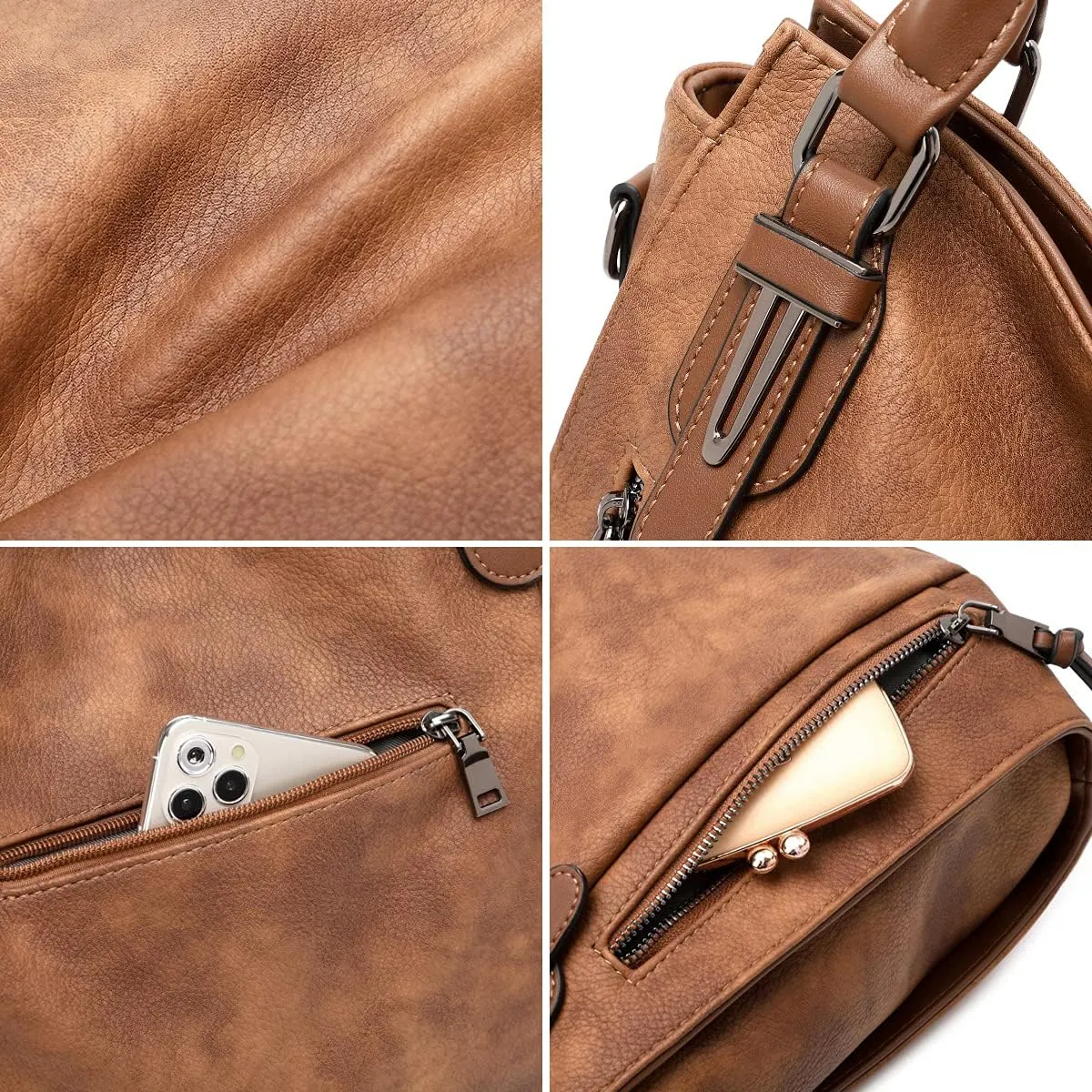 lapsting Hobo Bags for Women Handbags Purse Ladies Boho Shoulder Bag Crossbody Purses Faux Leather