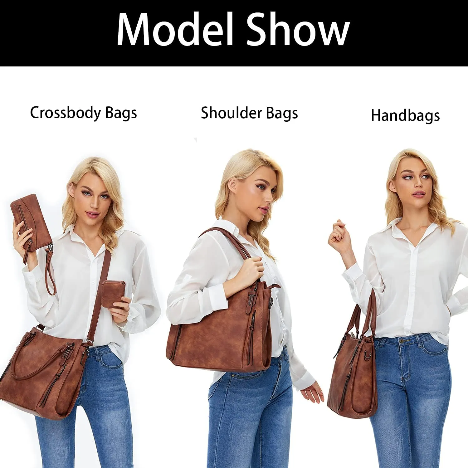lapsting Hobo Bags for Women Handbags Purse Ladies Boho Shoulder Bag Crossbody Purses Faux Leather
