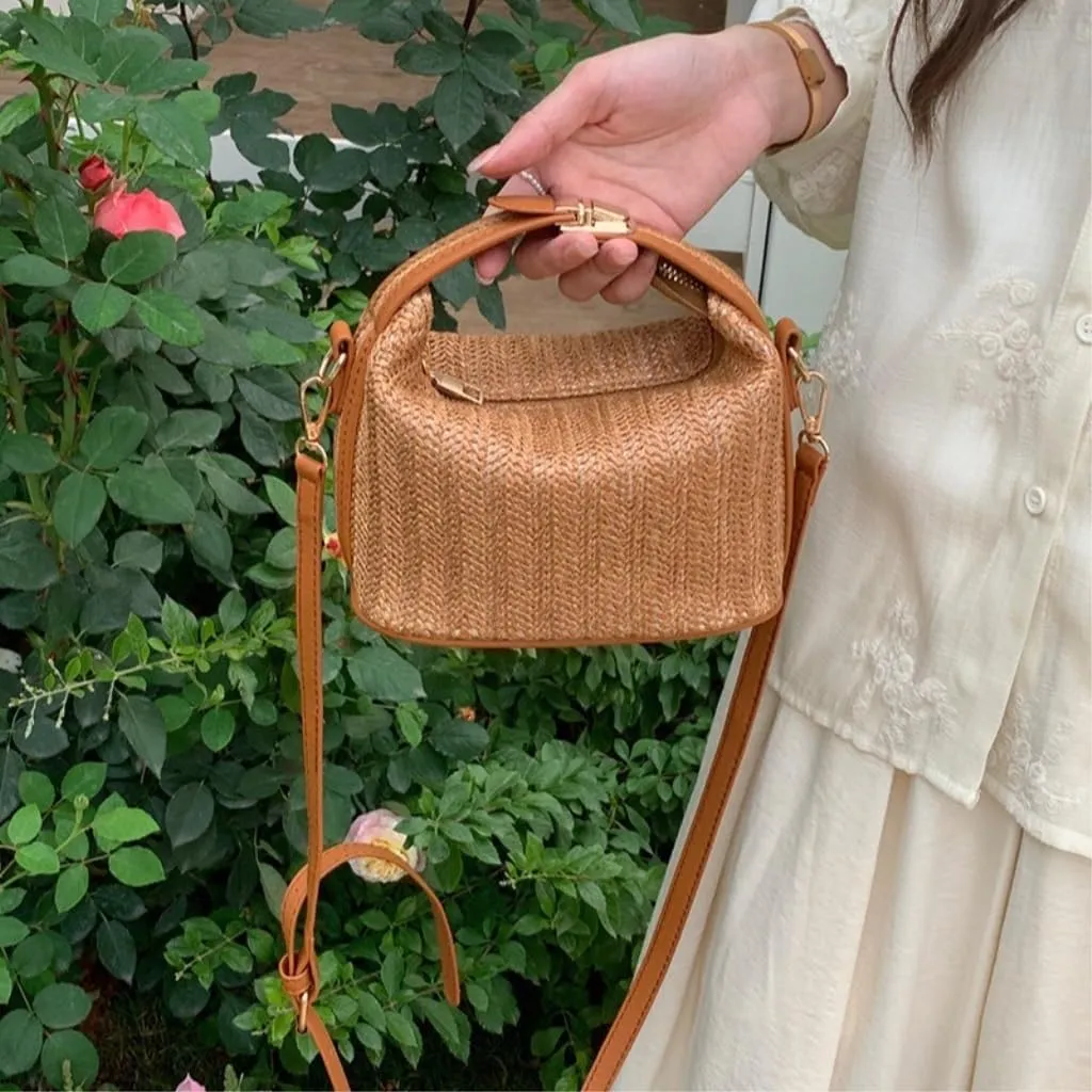 Large capacity Bag Exquisite Small Straw Crossbody Bag: Encounter Natural Beauty Ladies shoulder Bag