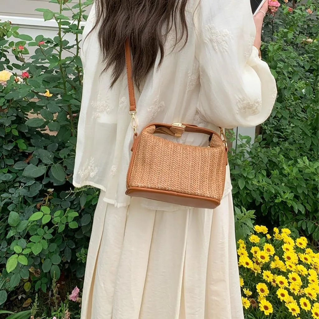 Large capacity Bag Exquisite Small Straw Crossbody Bag: Encounter Natural Beauty Ladies shoulder Bag