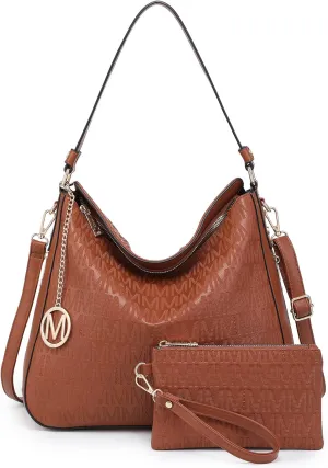Large Hobo Bags for Women Designer Crossbody Shoulder Purses PU Leather Tote Handbags with Wallet