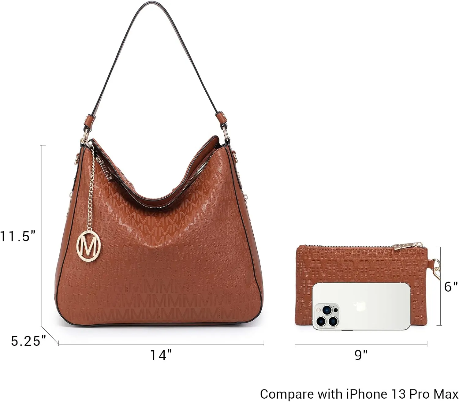 Large Hobo Bags for Women Designer Crossbody Shoulder Purses PU Leather Tote Handbags with Wallet