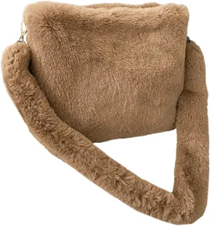 Large Tote Bag Faux Cute Purses Soft Winter Fluffy Fuzzy Furry Plush Crossbody Shoulder Bag For Women’s Girls