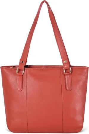 Leather Purse For Women - Real Leather Tote For Women - Ladies Shoulder Handbag For Work, Travel, Casual Use
