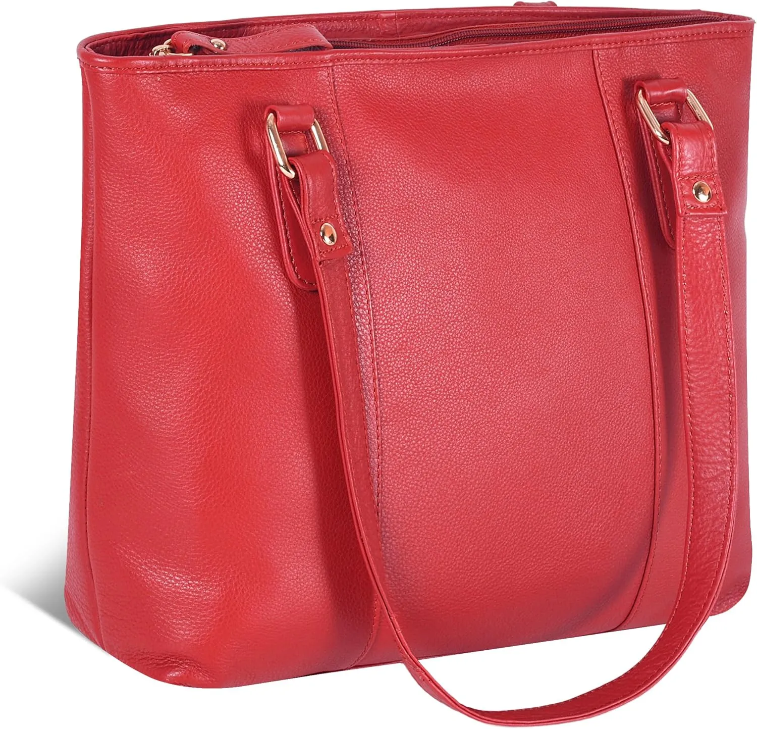 Leather Purse For Women - Real Leather Tote For Women - Ladies Shoulder Handbag For Work, Travel, Casual Use