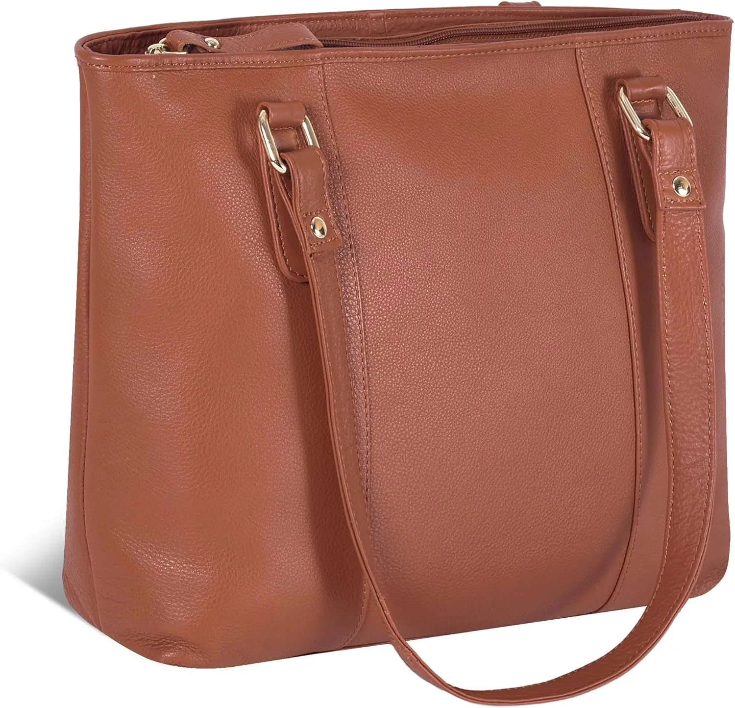 Leather Purse For Women - Real Leather Tote For Women - Ladies Shoulder Handbag For Work, Travel, Casual Use
