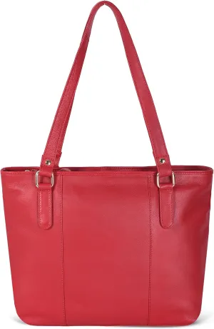 Leather Purse For Women - Real Leather Tote For Women - Ladies Shoulder Handbag For Work, Travel, Casual Use