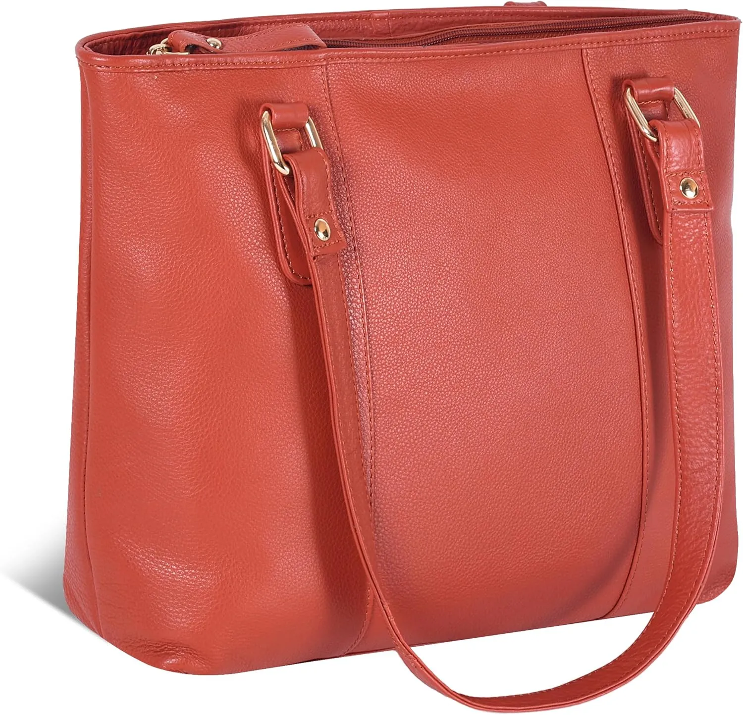 Leather Purse For Women - Real Leather Tote For Women - Ladies Shoulder Handbag For Work, Travel, Casual Use