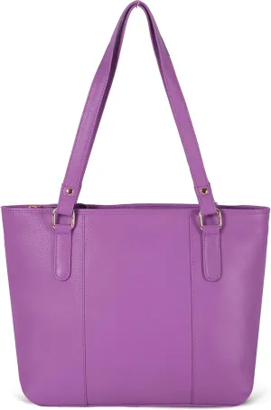 Leather Purse For Women - Real Leather Tote For Women - Ladies Shoulder Handbag For Work, Travel, Casual Use