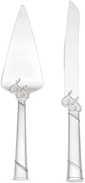 Lenox 812615 True Love Cake Knife & Server, Metallic