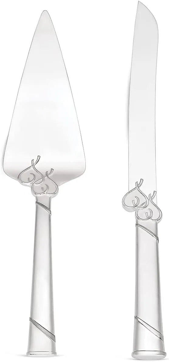 Lenox 812615 True Love Cake Knife & Server, Metallic