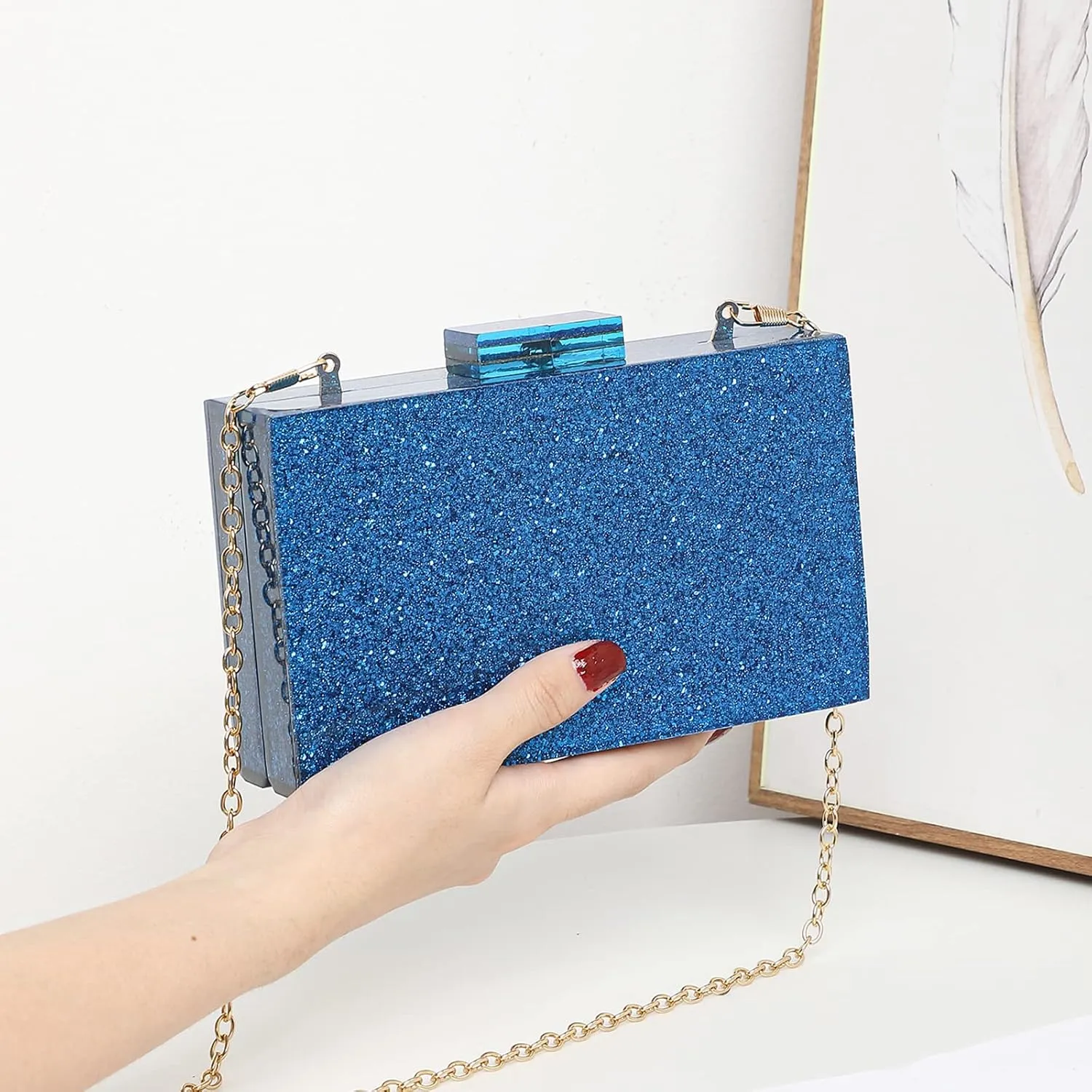 LETODE Acrylic Clutch Bags Purse Perspex Bag Handbags for Women