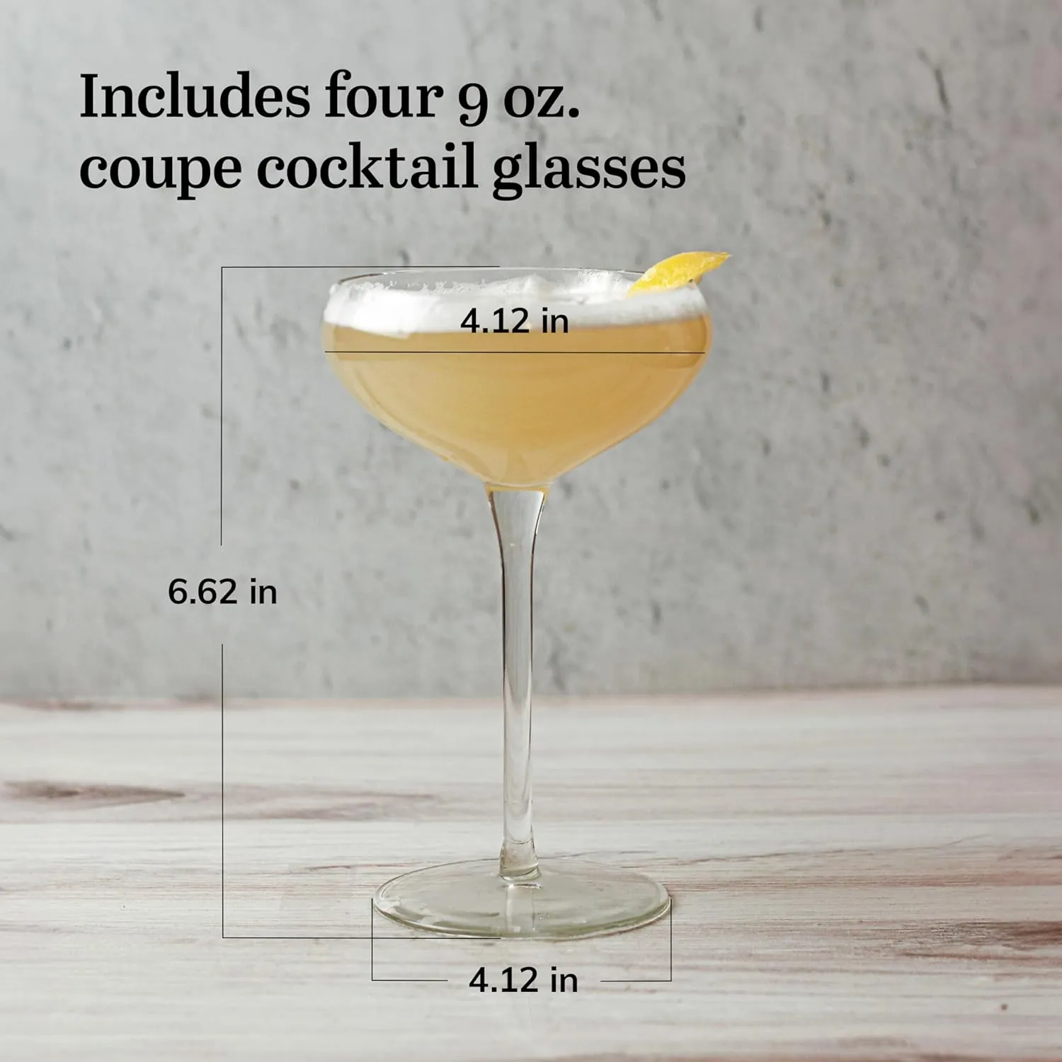 Libbey Signature Kentfield Coupe Cocktail Glasses, Set of 4