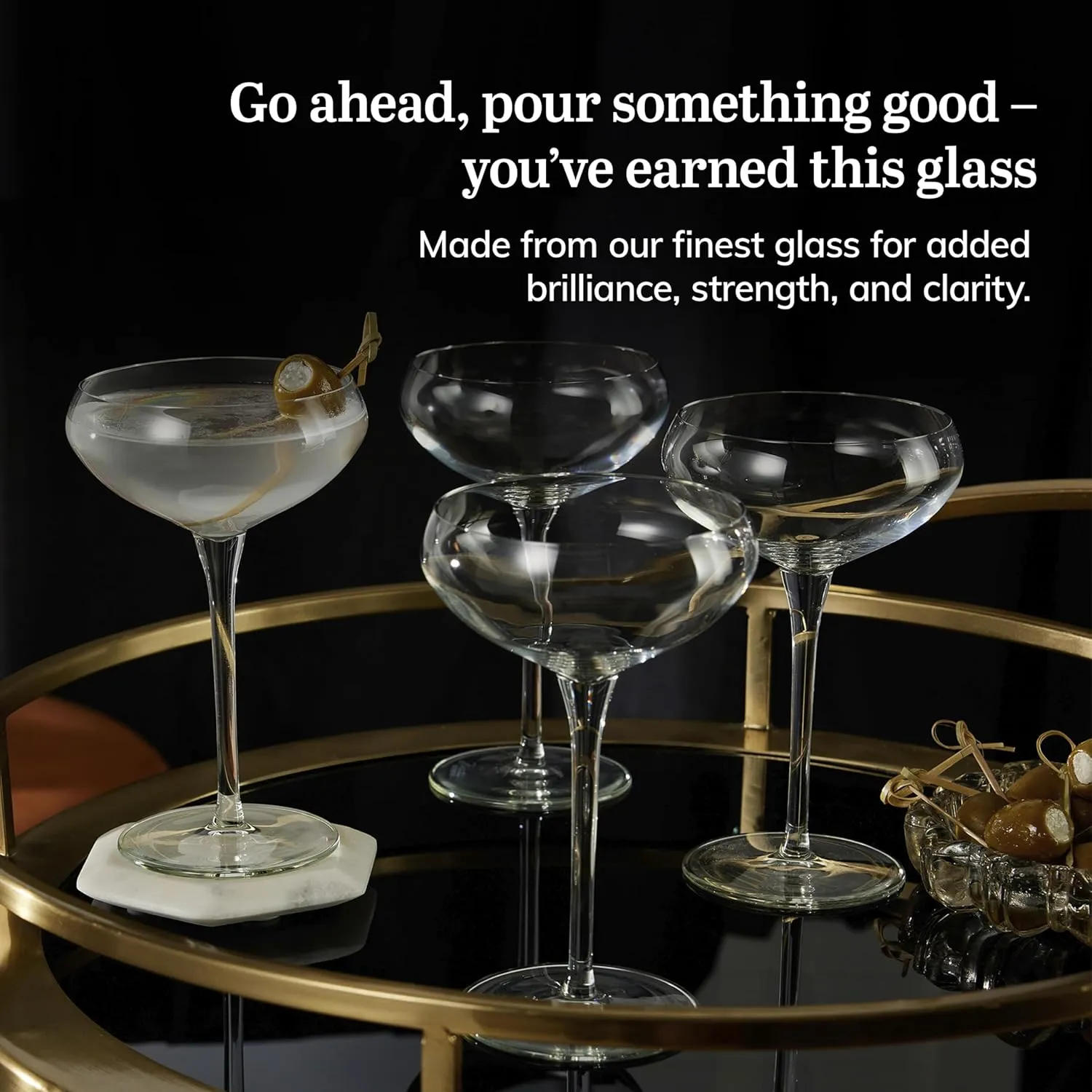 Libbey Signature Kentfield Coupe Cocktail Glasses, Set of 4