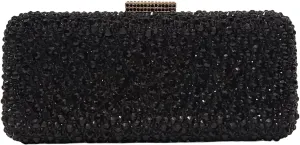 Long Rhinestone Box Evening Bag Women Formal Gathering Party Crystal Clutch Bridal Purse