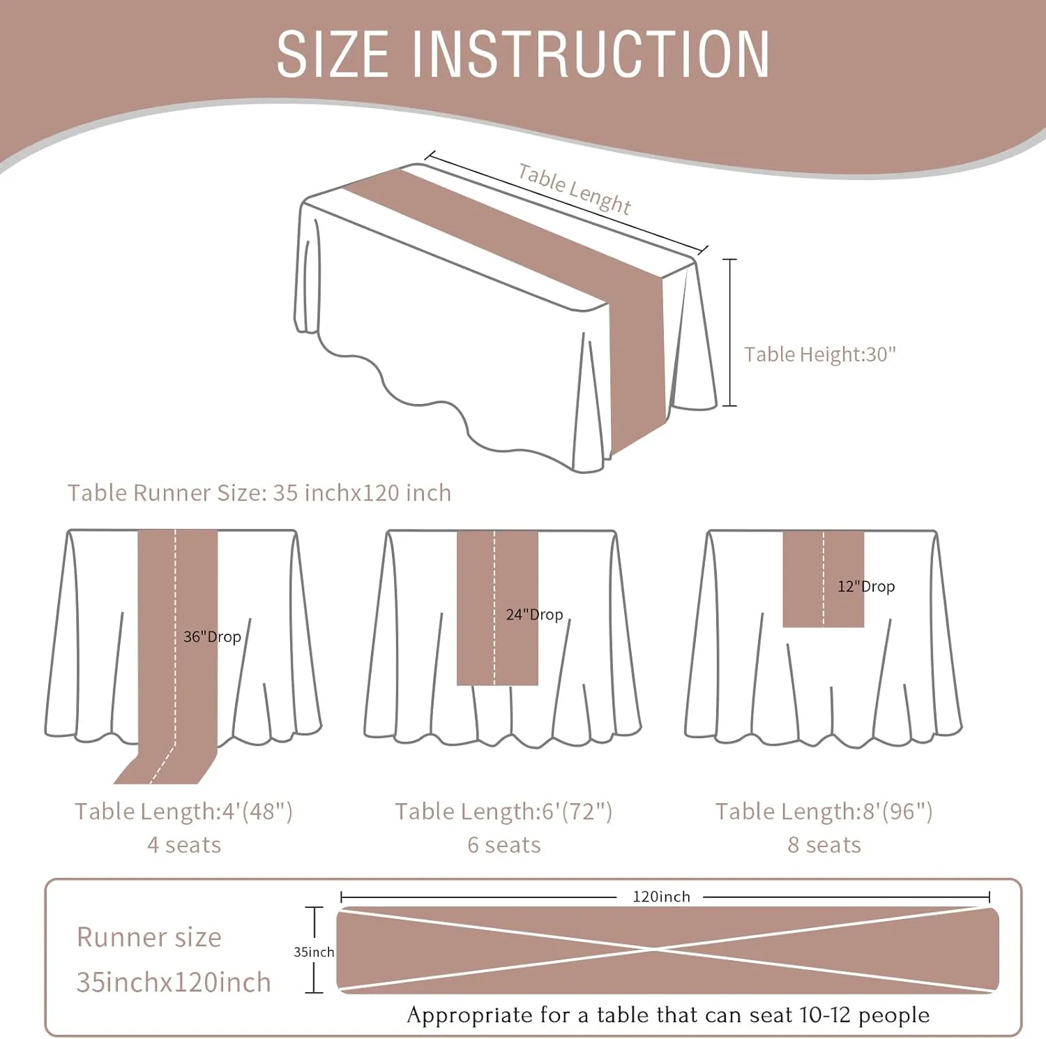 LuoluoHouse 5 Pack 10ft Cheesecloth Table Runner Boho Gauze Table Fabric for Wedding Bridal Shower Birthday Party Baby Shower Decorations 35x120 Inch Dusty Blush