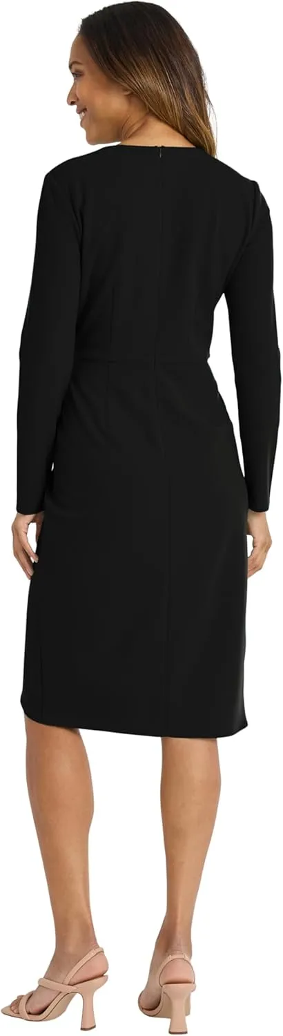 Maggy London Long Sleeve Wrap Cocktail, Wedding Guest, Or Valentine's Business Casual Work Dresses for Women