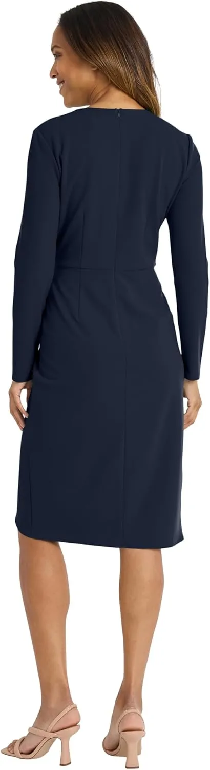 Maggy London Long Sleeve Wrap Cocktail, Wedding Guest, Or Valentine's Business Casual Work Dresses for Women