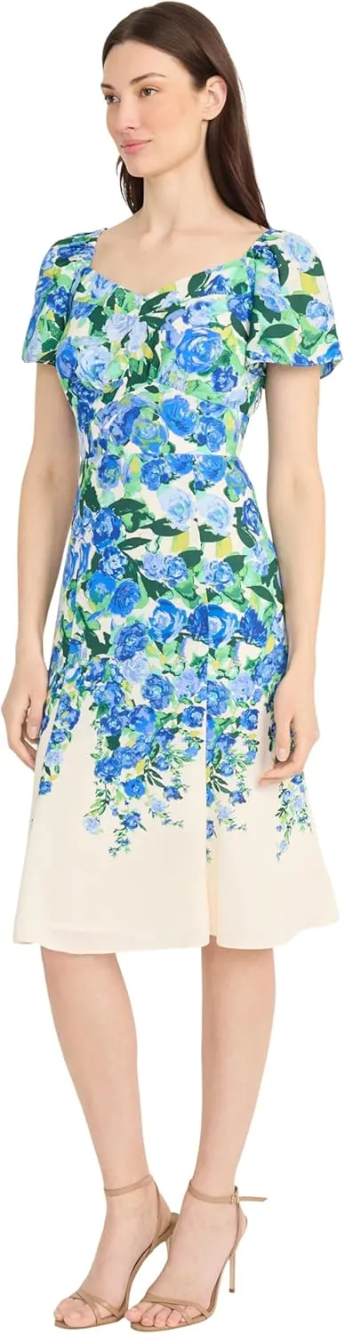 Maggy London Sweetheart Neckline Floral Pretty Garden Wedding Guest Dresses for Women