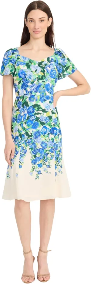 Maggy London Sweetheart Neckline Floral Pretty Garden Wedding Guest Dresses for Women
