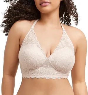 Maidenform Women's Wireless Bralette, Pure Comfort Lace Longline Bra, Convertible Bra for Women