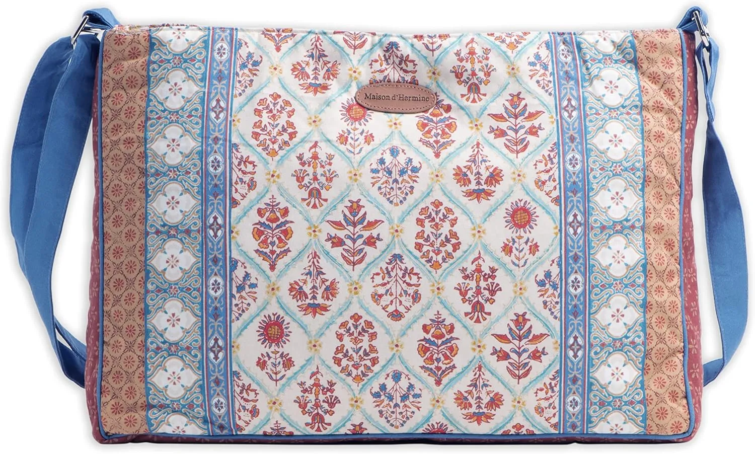 Maison d' Hermine Hand Bag Cotton Adjustable Shoulder Strap Cross Body Bag Tote purse with Zippered & Slip Pockets
