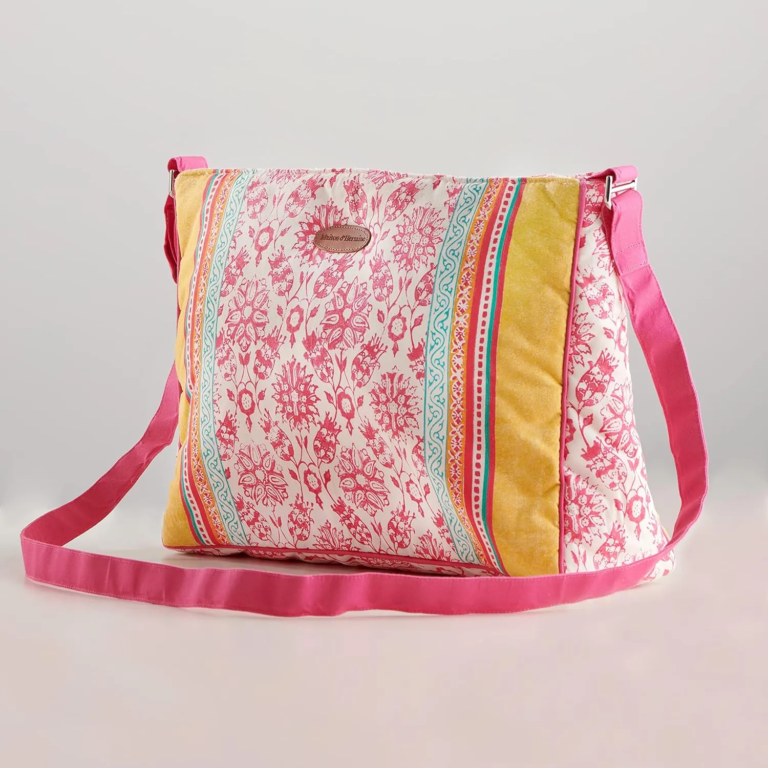 Maison d' Hermine Hand Bag Cotton Adjustable Shoulder Strap Cross Body Bag Tote purse with Zippered & Slip Pockets