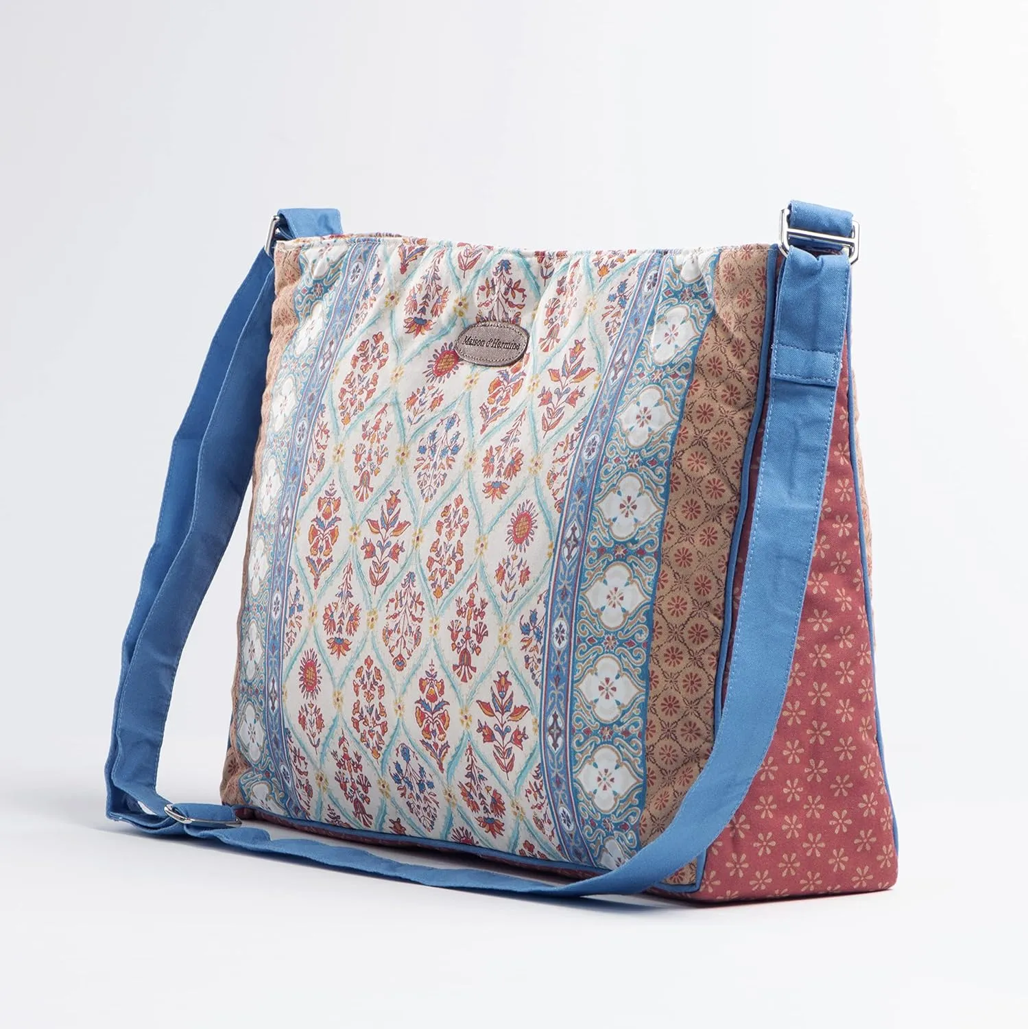 Maison d' Hermine Hand Bag Cotton Adjustable Shoulder Strap Cross Body Bag Tote purse with Zippered & Slip Pockets