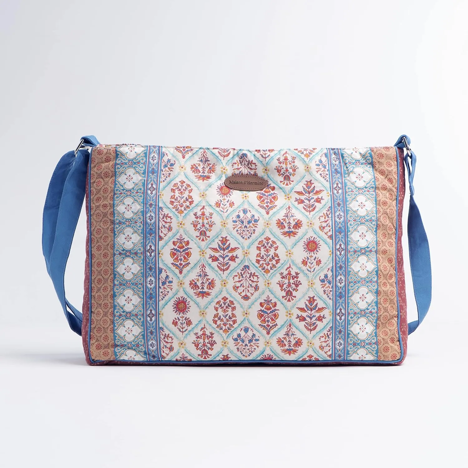 Maison d' Hermine Hand Bag Cotton Adjustable Shoulder Strap Cross Body Bag Tote purse with Zippered & Slip Pockets